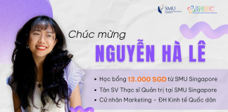 Học bổng SMU: Chúc mừng Hà Lê và cột mốc mới